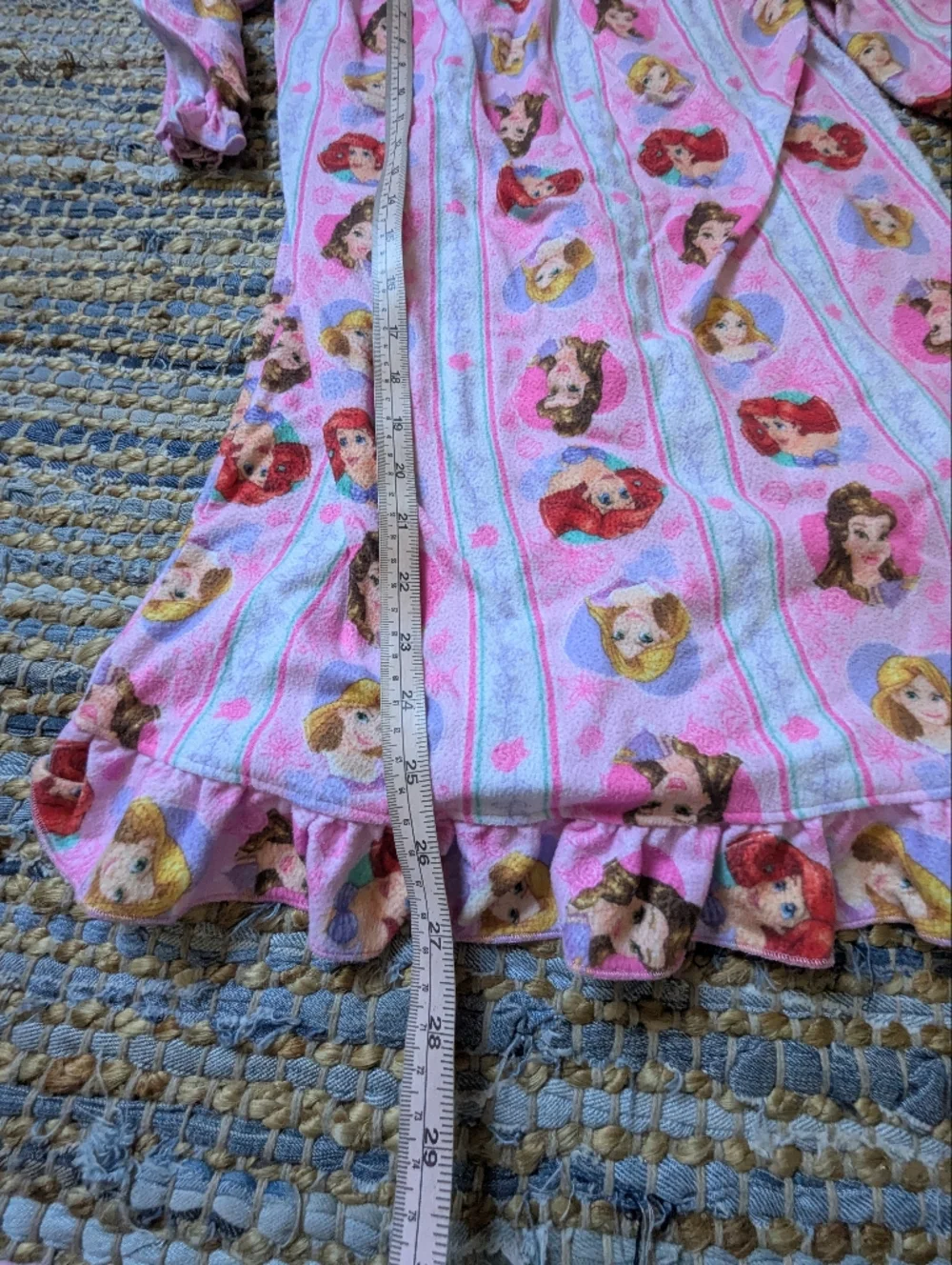 Disney Princess Pink Nightgown Dress 4T Long Sleeve Ruffle Hem Princess Print Sl - Picture 3 of 7